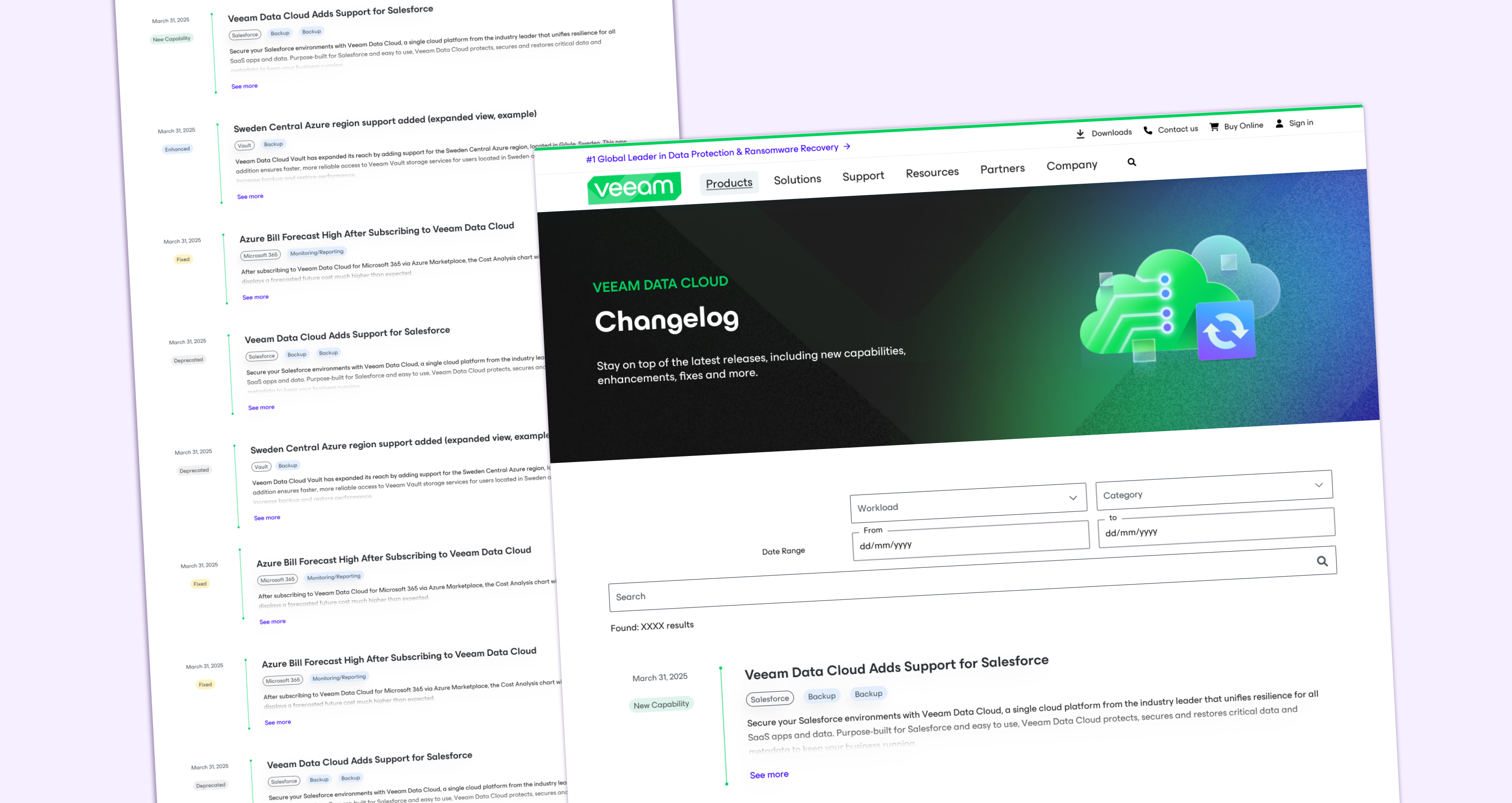 The image shows visual highlights of the website that we created