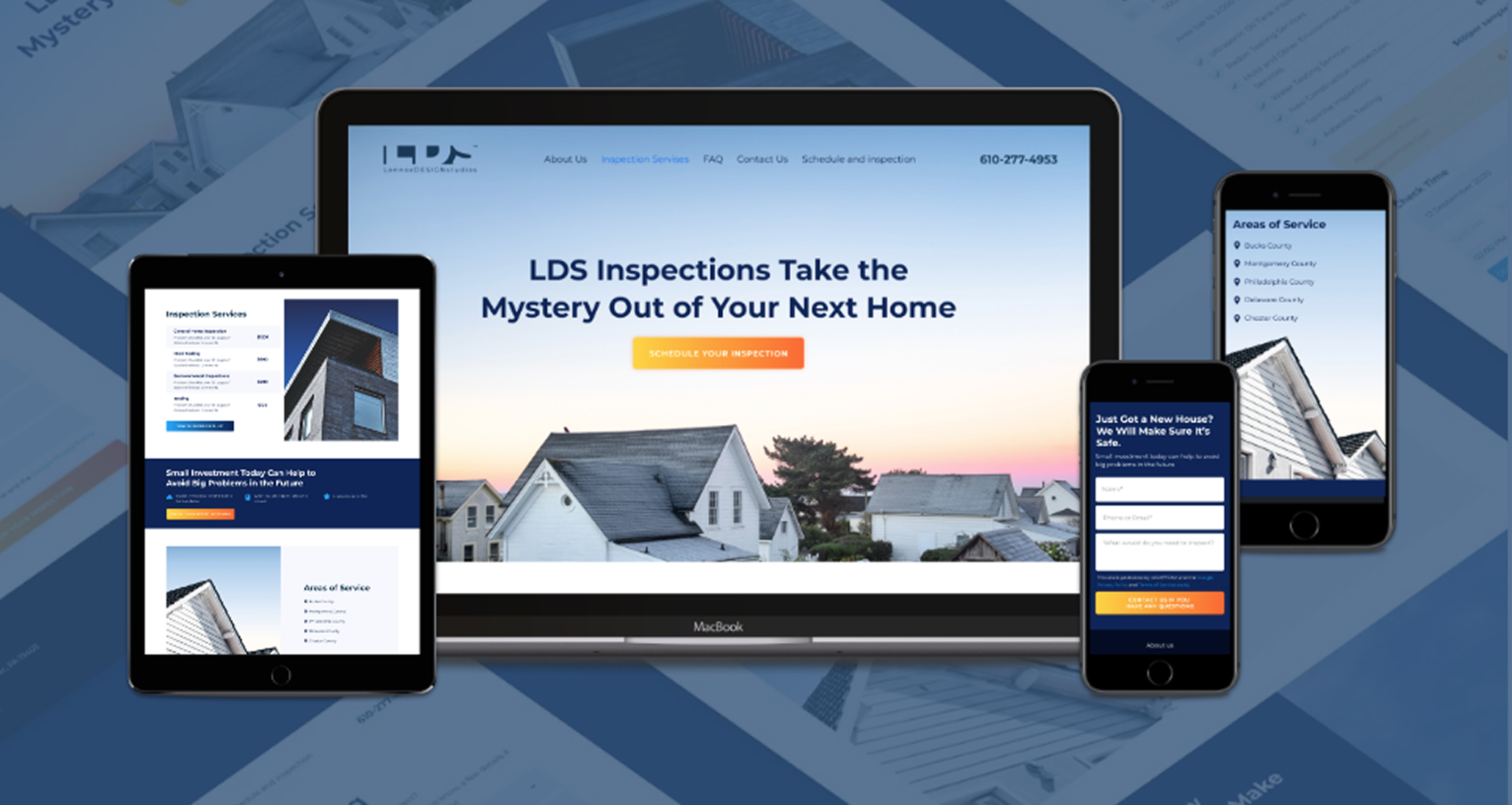 The image shows visual highlights of the website that we created