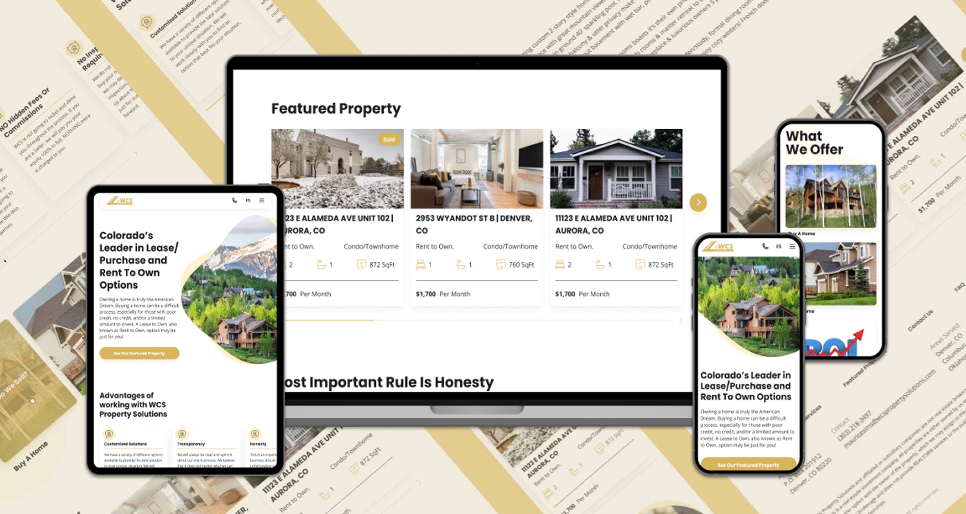 The image shows visual highlights of the website that we created